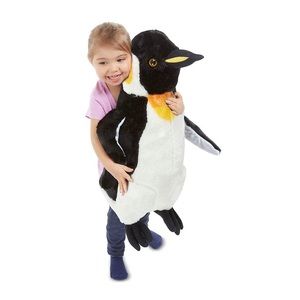 Melissa and Doug Jumbo Penguin Plush Lifelike Realistic Animal Black White 24"